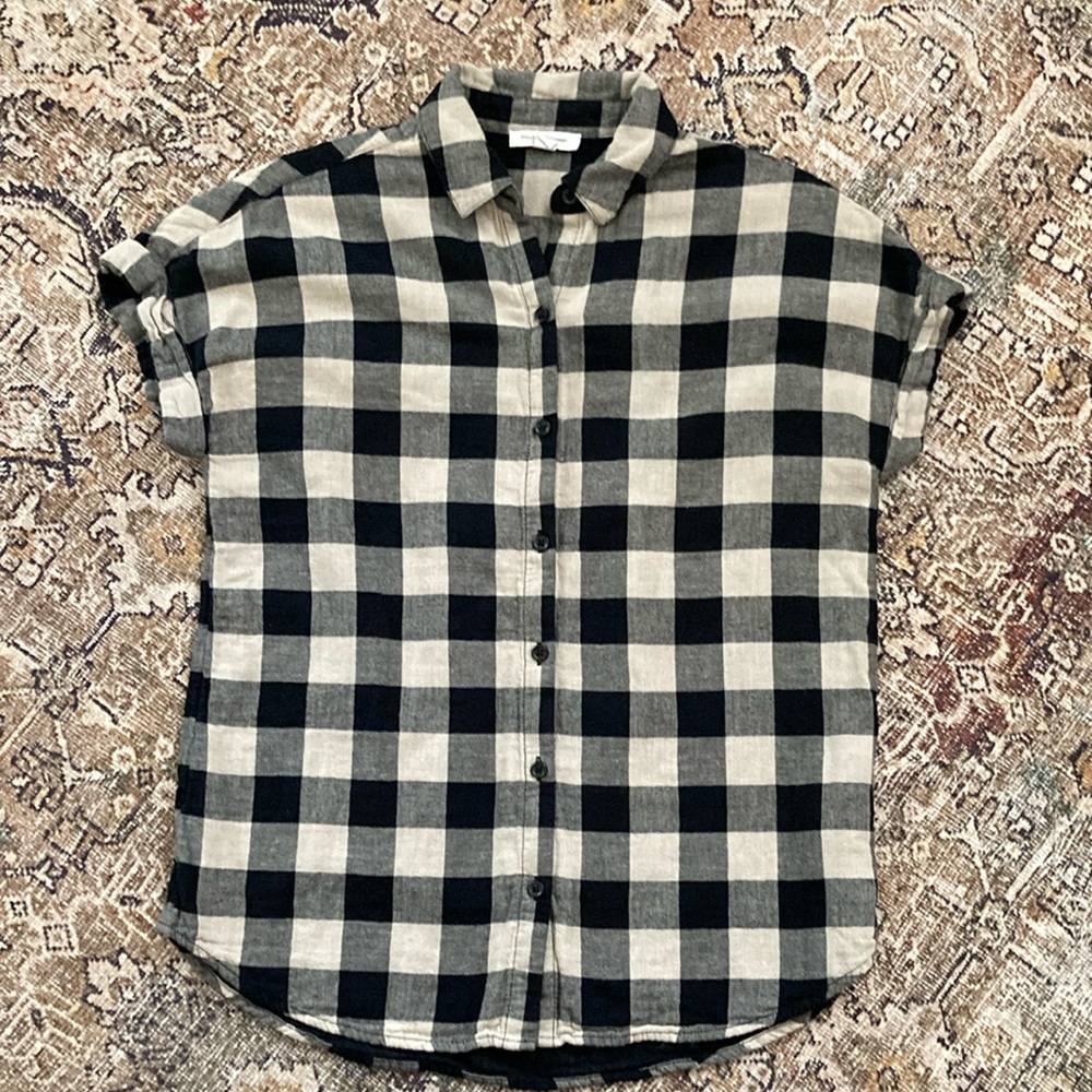 4/$20 Beachlunchlounge Monochrome Plaid Shirt